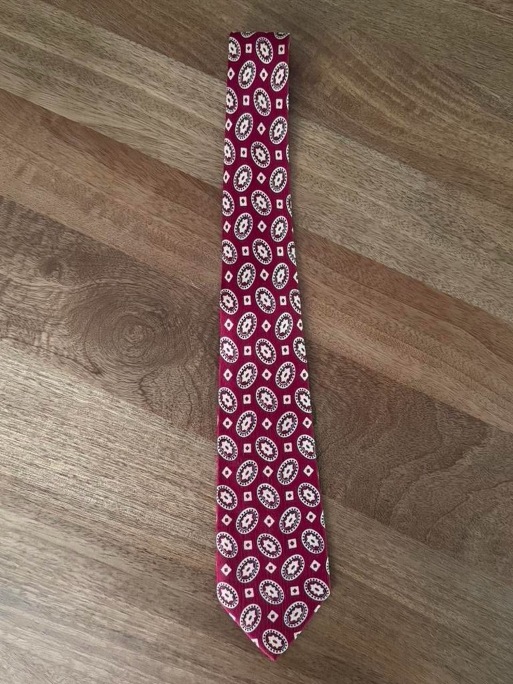 Ermenegildo Zegna Vintage 100% Silk Geometric Tie